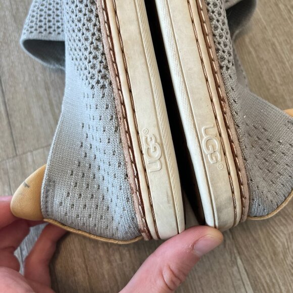 Womens Ugg Sammy Slip On Silver Shoes - 10 - Picture 8 of 10